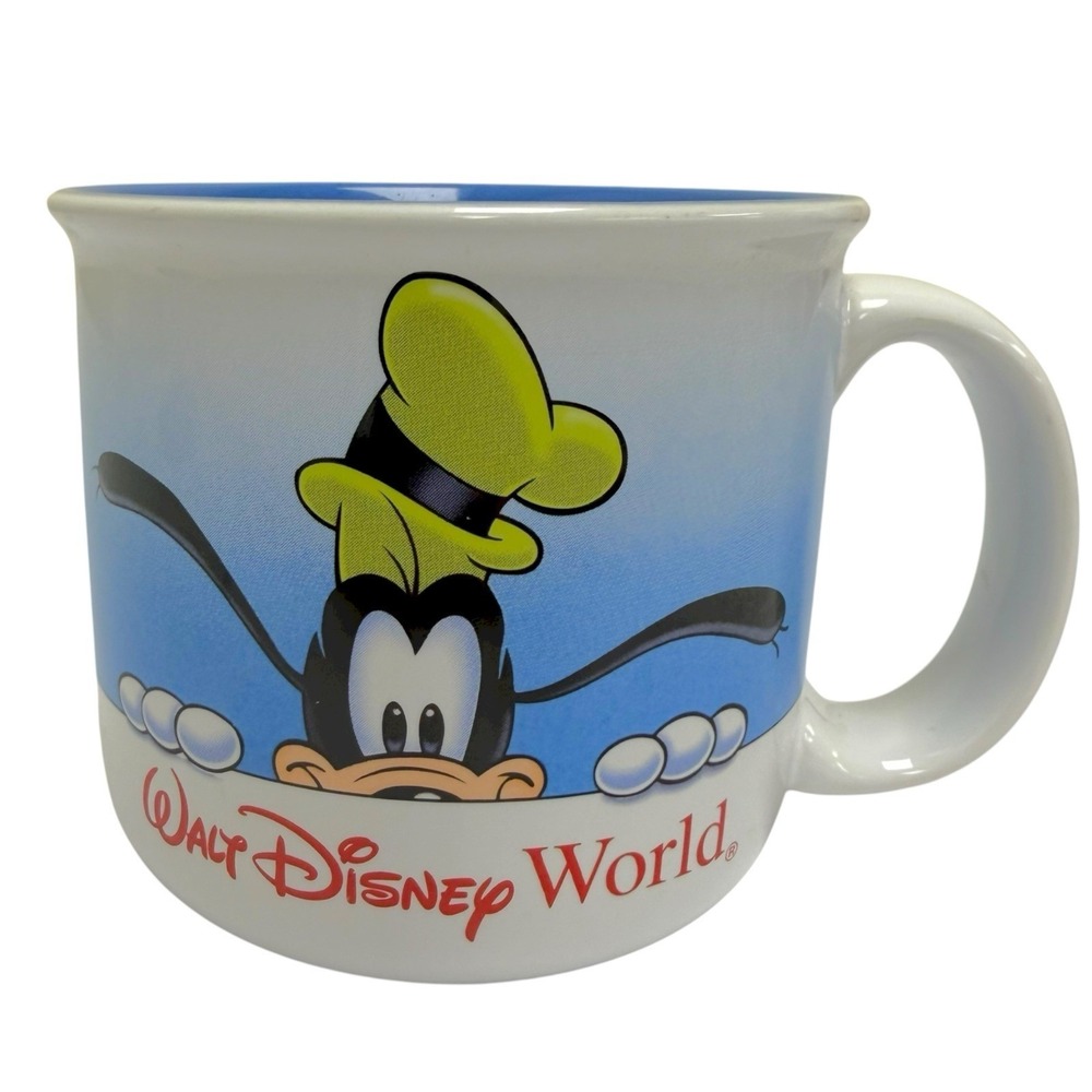 Walt Disney World Parks Goofy Face Oversized Double Sided Coffee Mug 3.5"